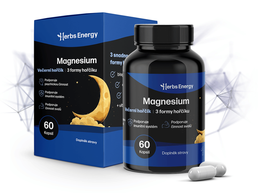 Magnesium VEČERNÍ HOŘČÍK (3 formy hořčíku)